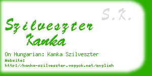 szilveszter kanka business card